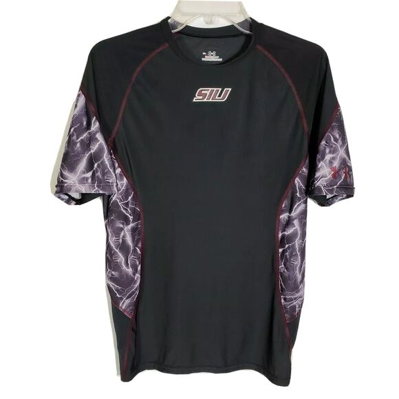 Under Armour Mens Shirt Small SIU Southern Illinois Lightning Athletic Heat Gear - Picture 1 of 12